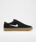 Nike SB Chron 2 Shoes in Black and White and Black - Gum Light Brown