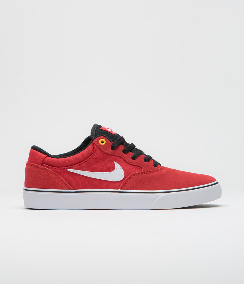 Nike SB Chron 2 Shoes in University Red and White and Black - White