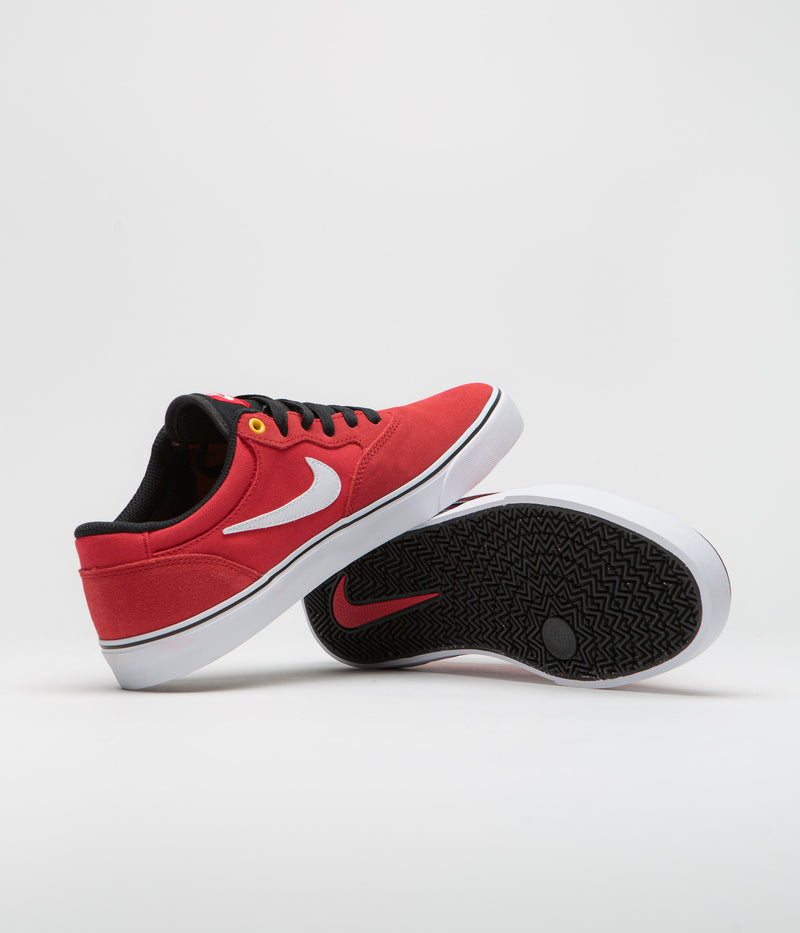 Nike SB Chron 2 Shoes in University Red and White and Black - White