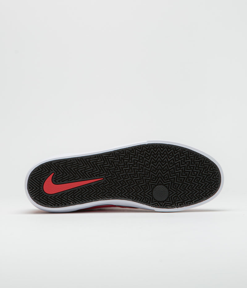 Nike SB Chron 2 Shoes in University Red and White and Black - White