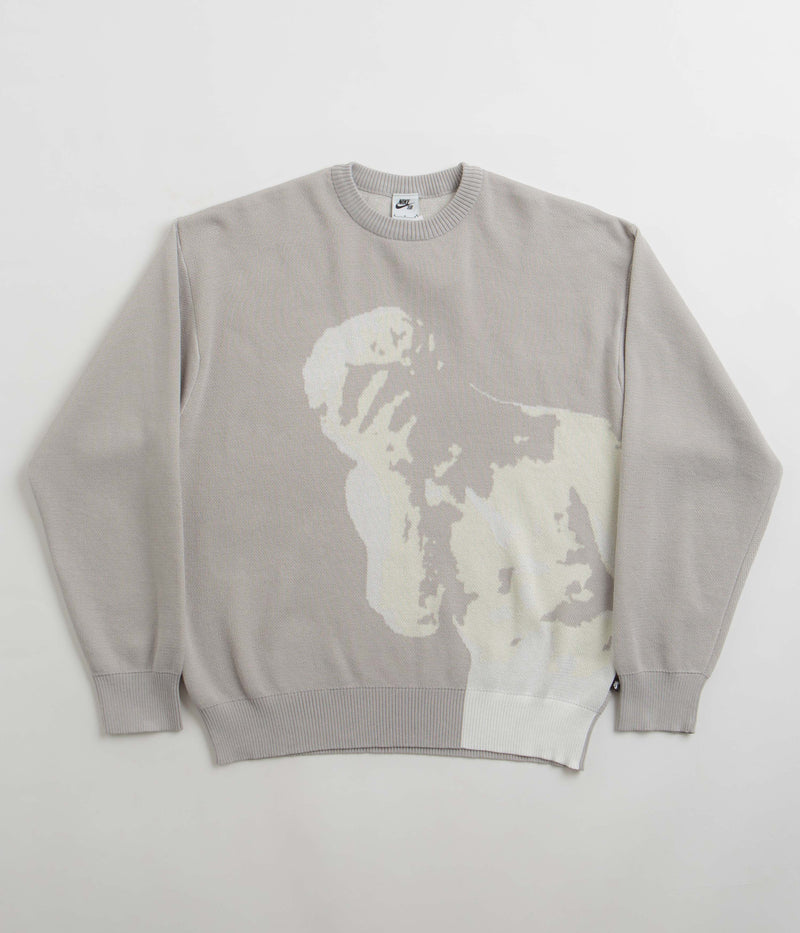 Nike SB Corposk8 Crewneck Sweatshirt in Light Iron Ore