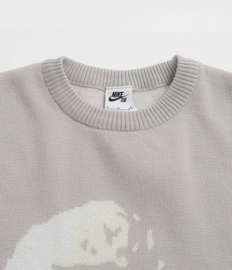 Nike SB Corposk8 Crewneck Sweatshirt in Light Iron Ore