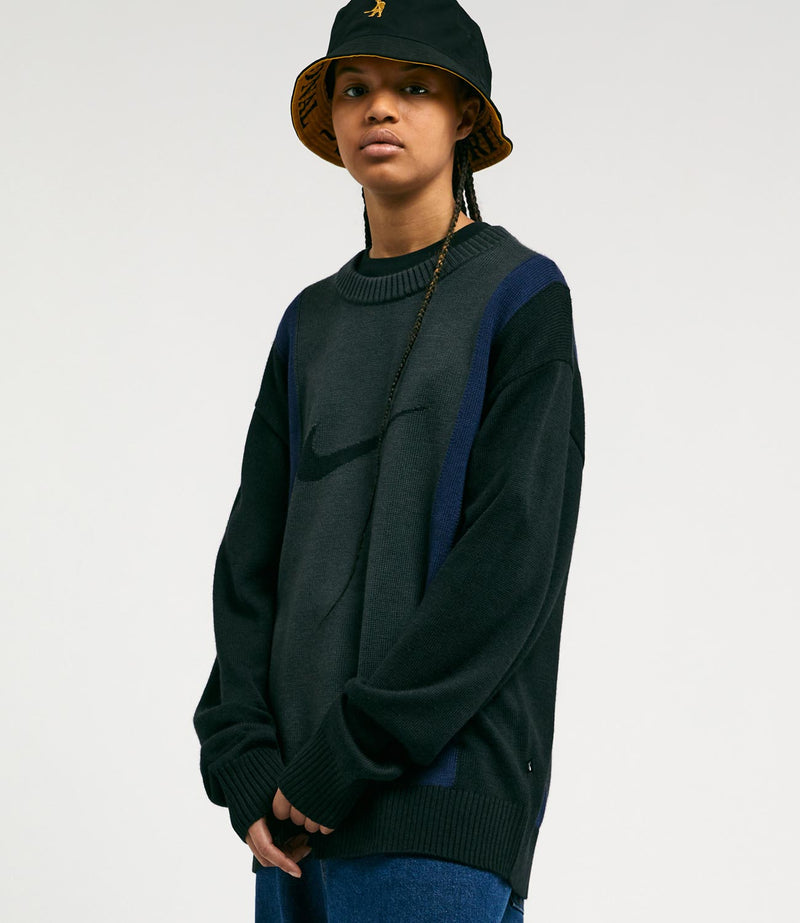 Nike SB Crewneck Sweatshirt in Black and Dark Smoke Grey / Midnight Navy / Black