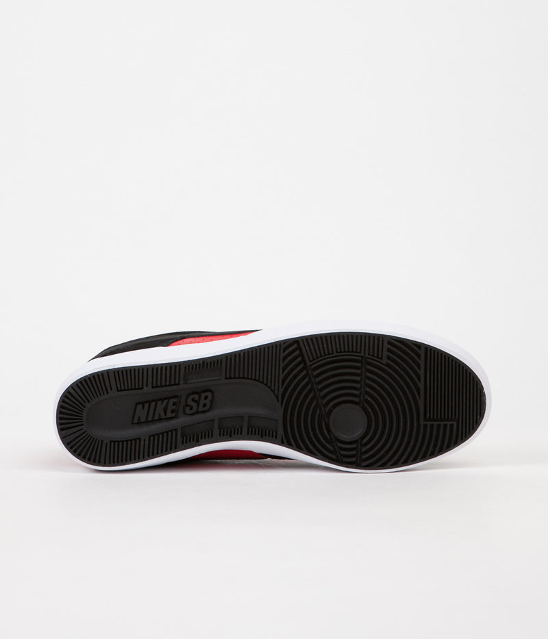 Nike SB Delta Force Vulc Shoes in Black and Black and University Red - White