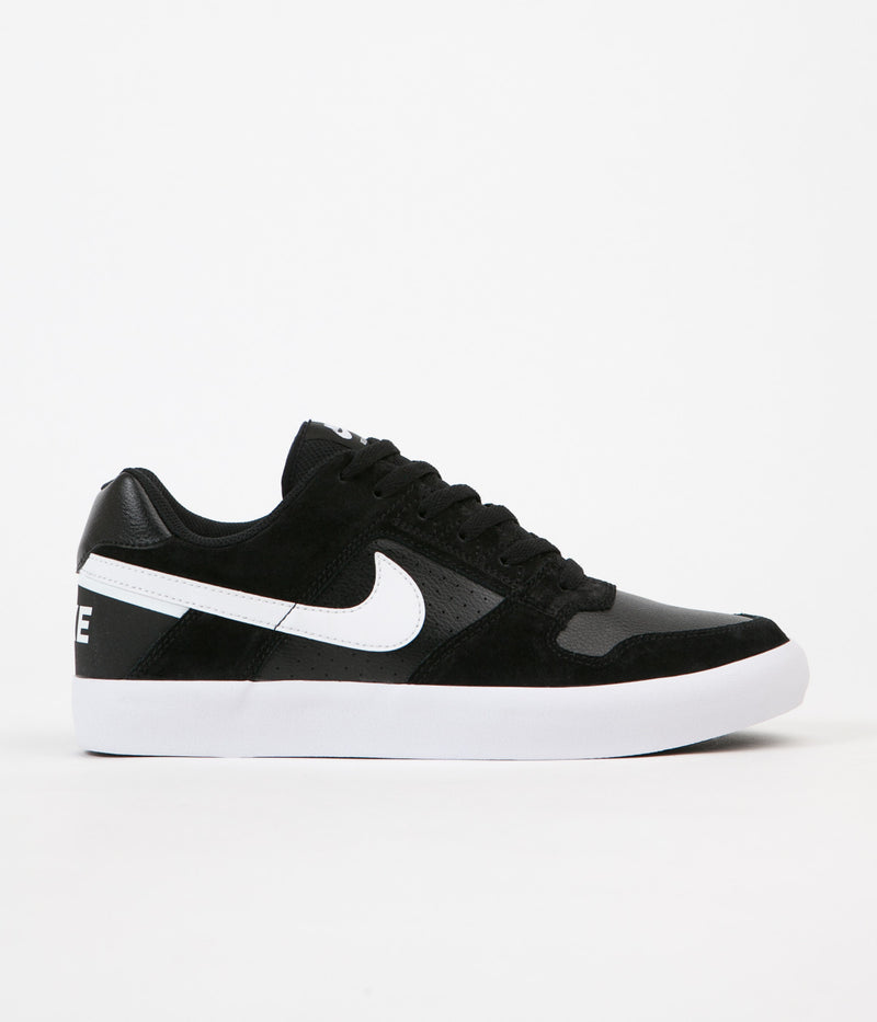 Nike SB Delta Force Vulc Shoes in Black and White and Anthracite - White