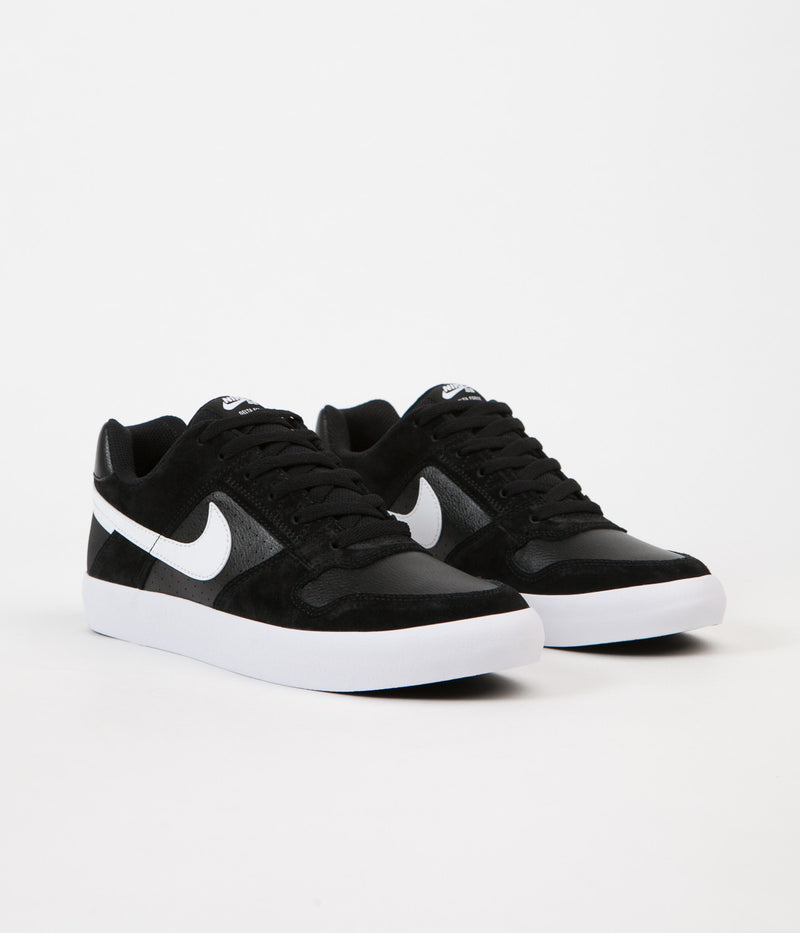 Nike SB Delta Force Vulc Shoes in Black and White and Anthracite - White