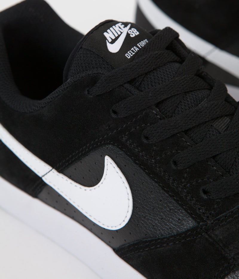 Nike SB Delta Force Vulc Shoes in Black and White and Anthracite - White