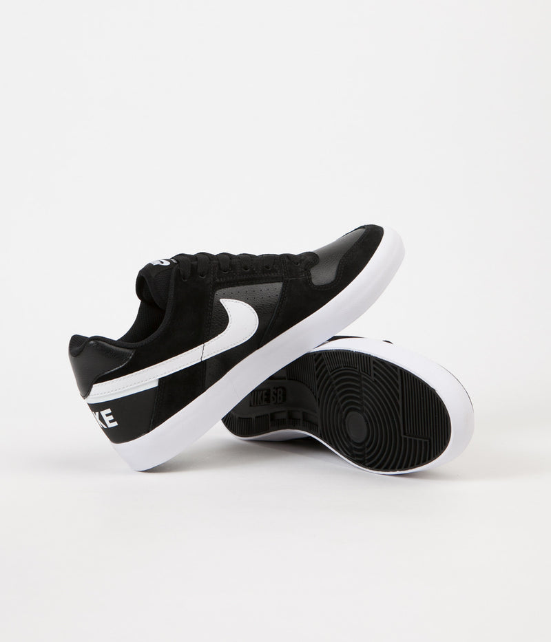 Nike SB Delta Force Vulc Shoes in Black and White and Anthracite - White