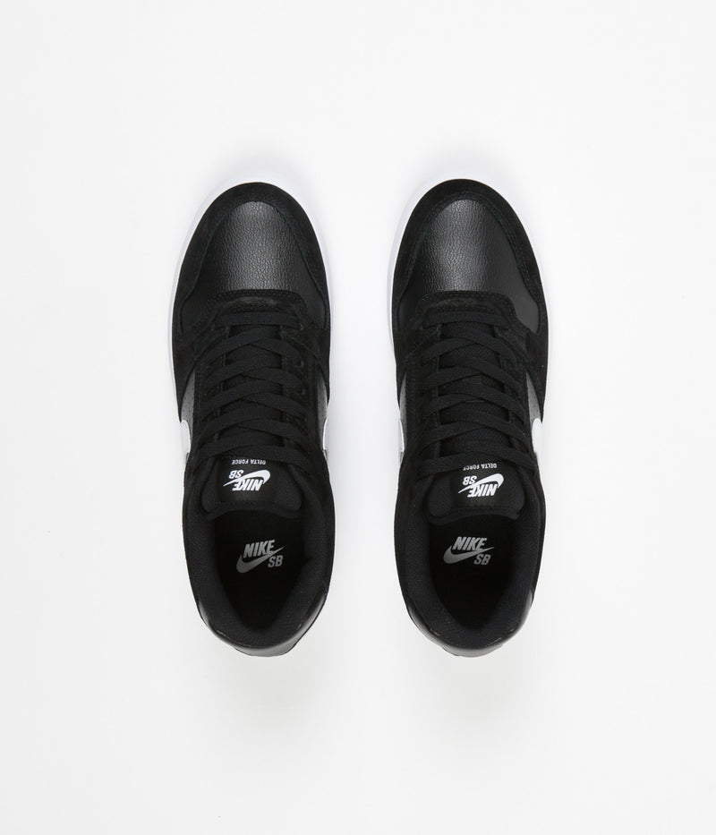 Nike SB Delta Force Vulc Shoes in Black and White and Anthracite - White