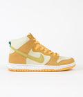 Nike SB Dunk High Pro Pineapple Shoes in University Gold and Vivid Sulfur and Citron Tint