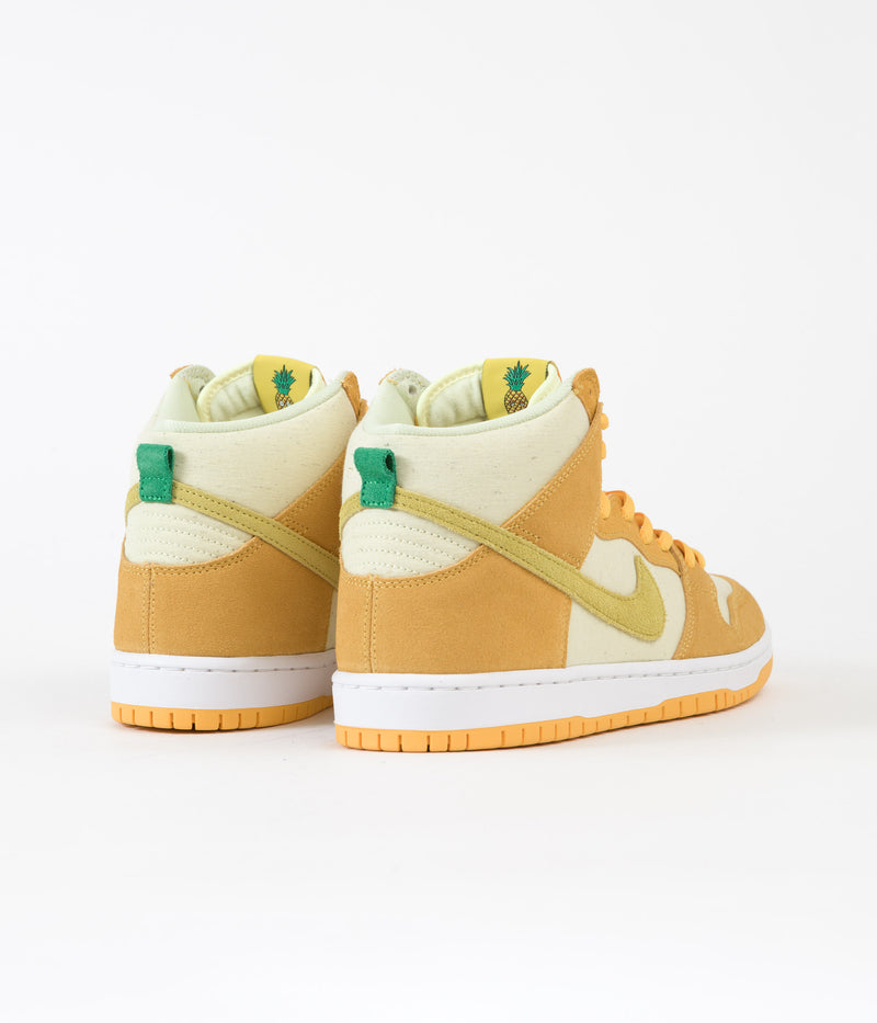 Nike SB Dunk High Pro Pineapple Shoes in University Gold and Vivid Sulfur and Citron Tint