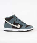 Nike SB Dunk High Pro Shoes in Mineral Slate and Sail and Black - White