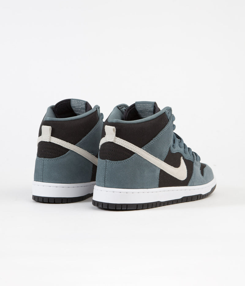 Nike SB Dunk High Pro Shoes in Mineral Slate and Sail and Black - White