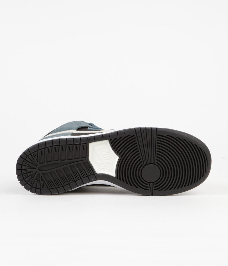 Nike SB Dunk High Pro Shoes in Mineral Slate and Sail and Black - White