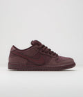 Nike SB Dunk Low Premium Shoes in Burgundy Crush and Dark Team Red and Earth