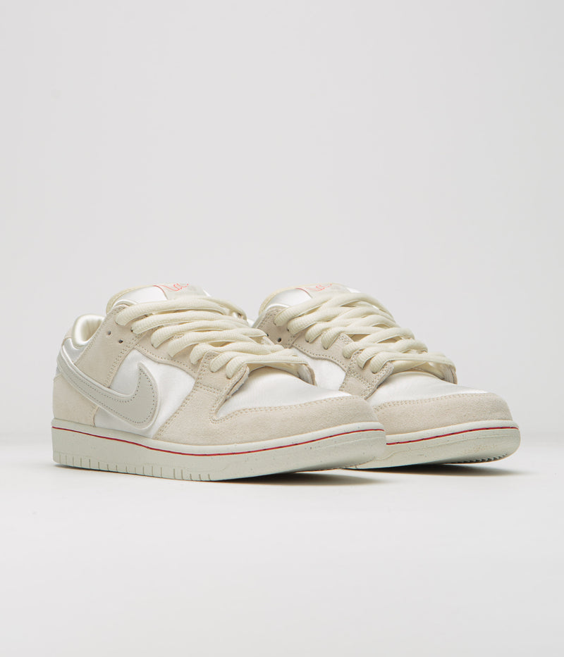 Nike SB Dunk Low Premium Shoes in Coconut Milk and Light Bone and Phantom