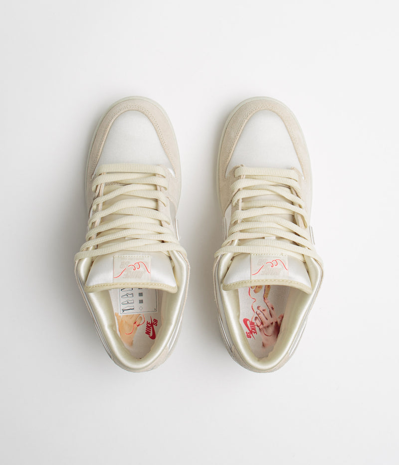 Nike SB Dunk Low Premium Shoes in Coconut Milk and Light Bone and Phantom