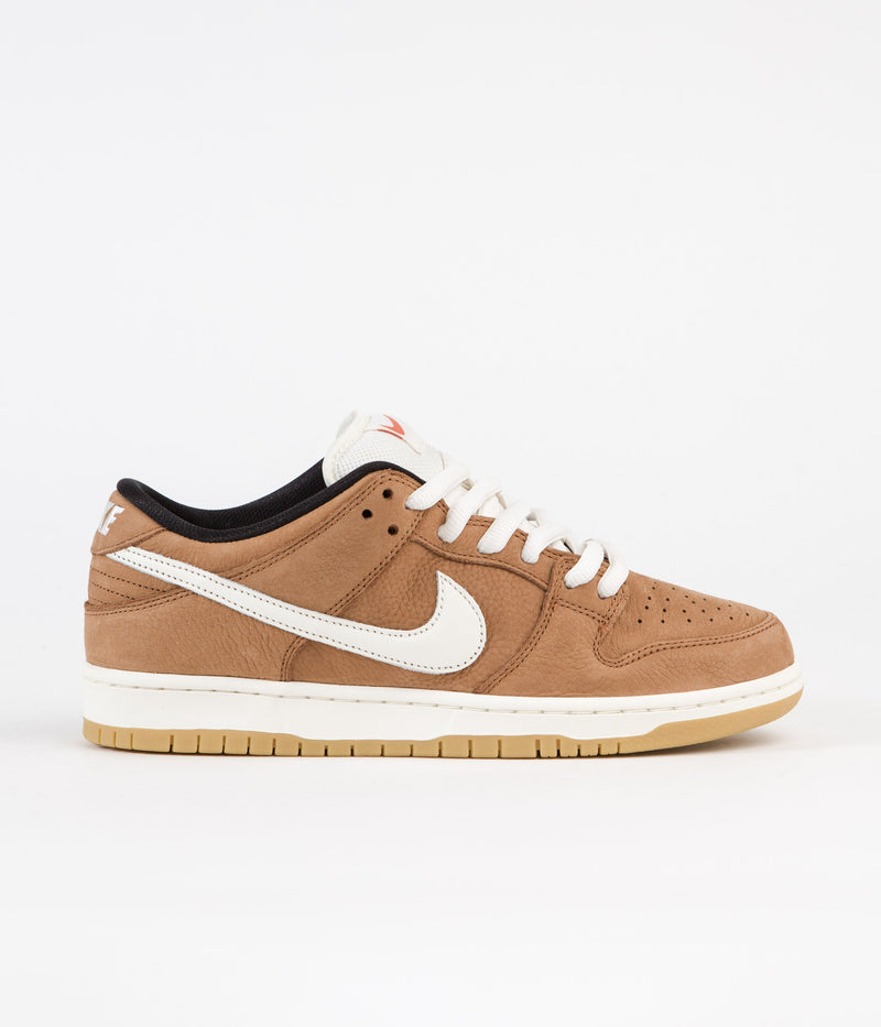 Nike SB Dunk Low Pro Orange Label Shoes in Dark Russet and Sail and Dark Russet - Black