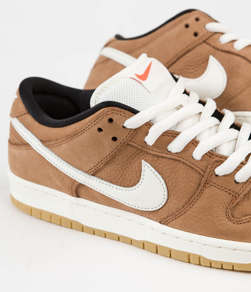 Nike SB Dunk Low Pro Orange Label Shoes in Dark Russet and Sail and Dark Russet - Black