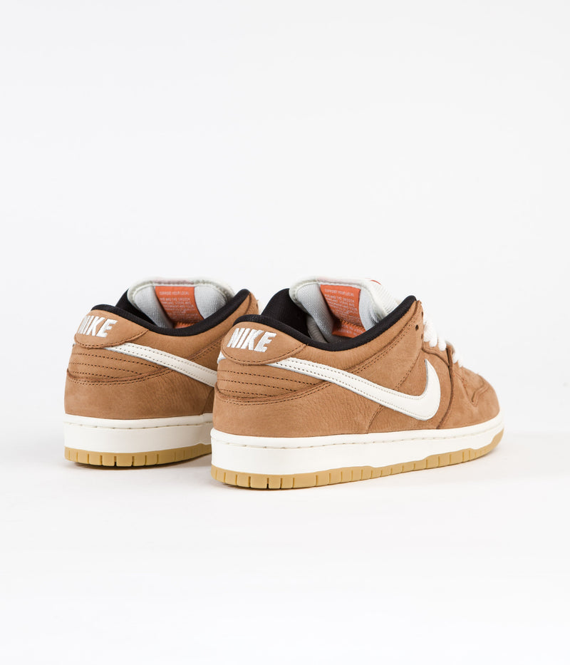 Nike SB Dunk Low Pro Orange Label Shoes in Dark Russet and Sail and Dark Russet - Black