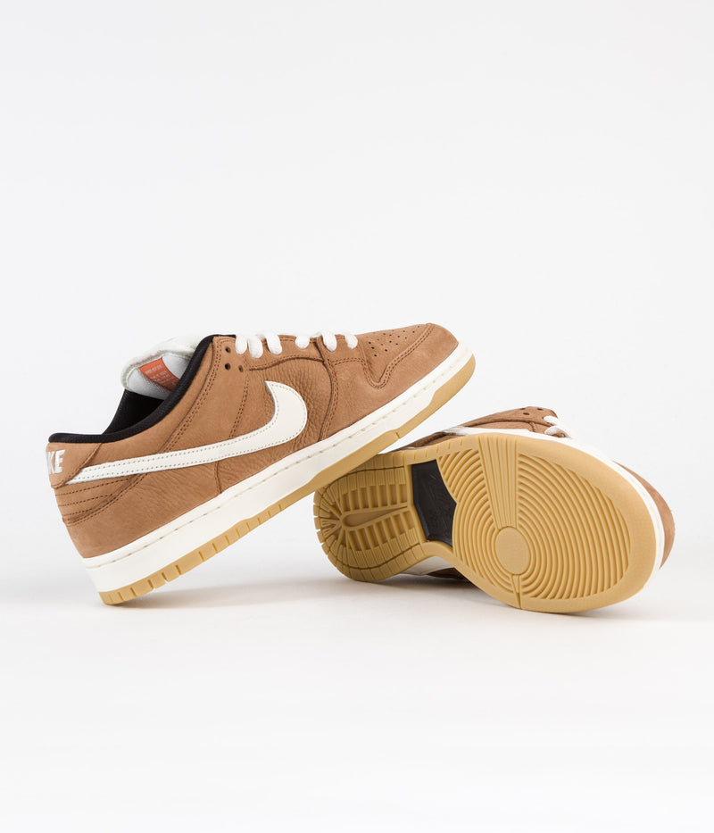 Nike SB Dunk Low Pro Orange Label Shoes in Dark Russet and Sail and Dark Russet - Black