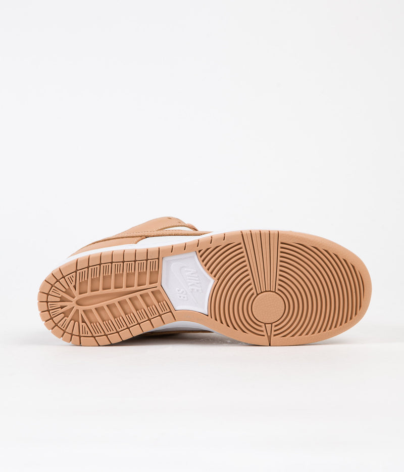 Nike SB Dunk Low Pro Orange Label Shoes in Light Cognac and Light Cognac and White - Light Cognac