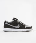 Nike SB Dunk Low Pro Shoes in Black and Medium Grey and Black - White