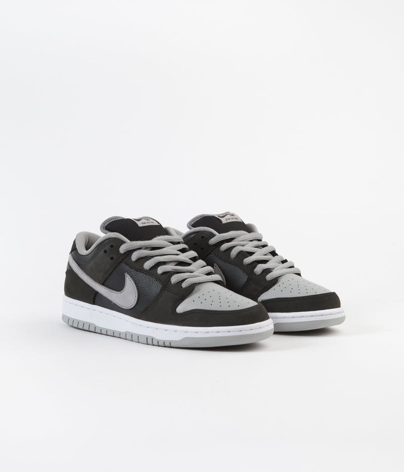 Nike SB Dunk Low Pro Shoes in Black and Medium Grey and Black - White