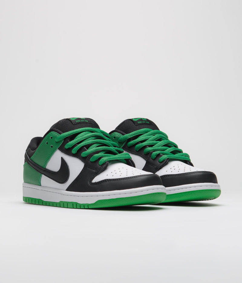 Nike SB Dunk Low Pro Shoes in Classic Green and Black and White - Classic Green - Black