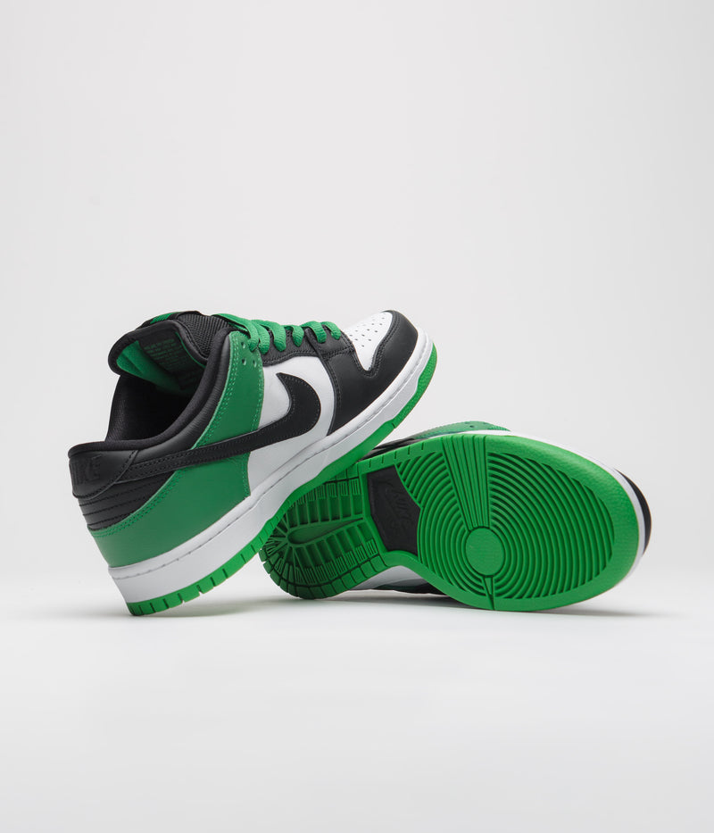 Nike SB Dunk Low Pro Shoes in Classic Green and Black and White - Classic Green - Black