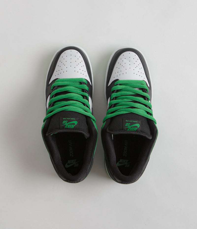 Nike SB Dunk Low Pro Shoes in Classic Green and Black and White - Classic Green - Black