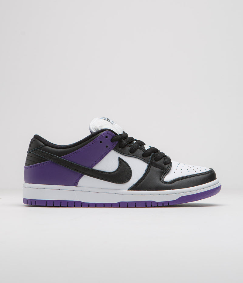 Nike SB Dunk Low Pro Shoes in Court Purple and Black and White - Court Purple