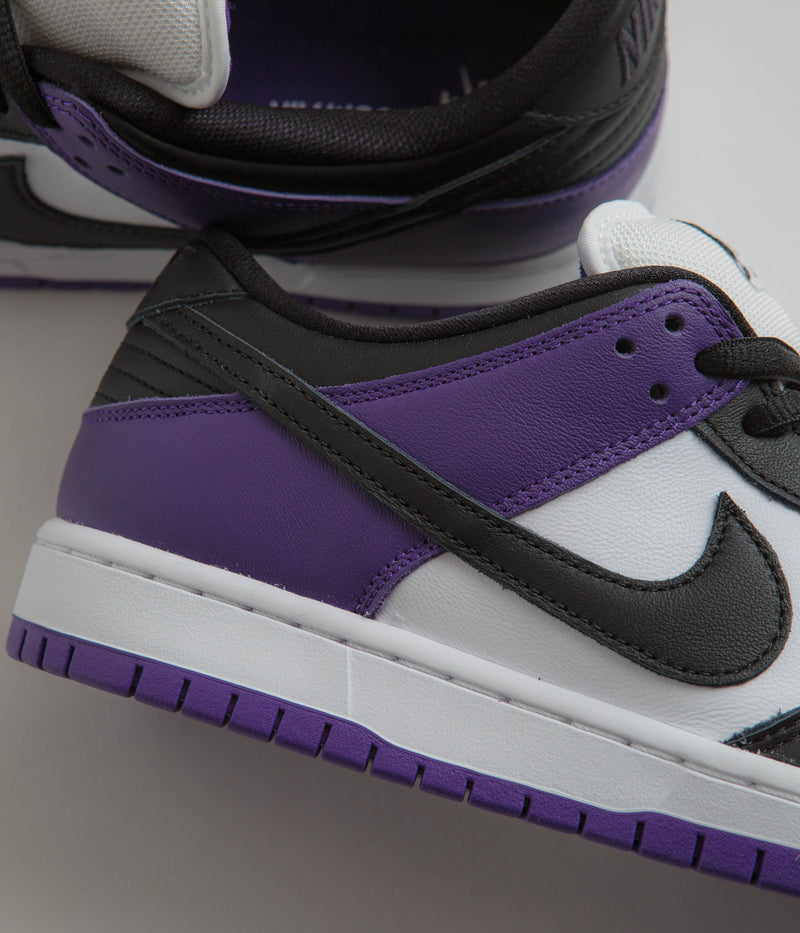 Nike SB Dunk Low Pro Shoes in Court Purple and Black and White - Court Purple