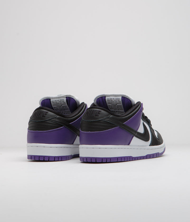 Nike SB Dunk Low Pro Shoes in Court Purple and Black and White - Court Purple