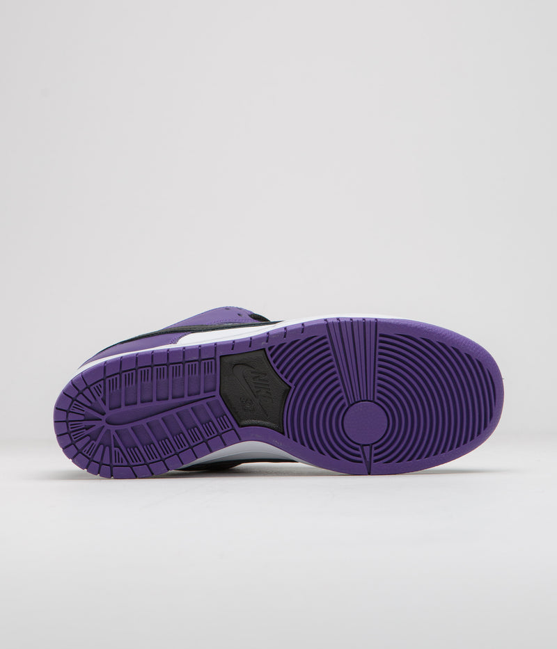 Nike SB Dunk Low Pro Shoes in Court Purple and Black and White - Court Purple