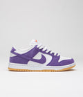 Nike SB Dunk Low Pro Shoes in Court Purple and Court Purple and White