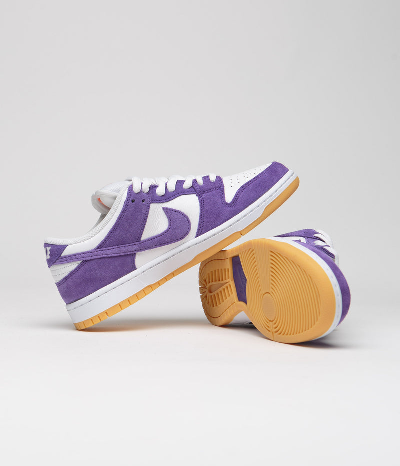 Nike SB Dunk Low Pro Shoes in Court Purple and Court Purple and White