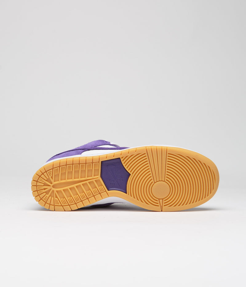 Nike SB Dunk Low Pro Shoes in Court Purple and Court Purple and White