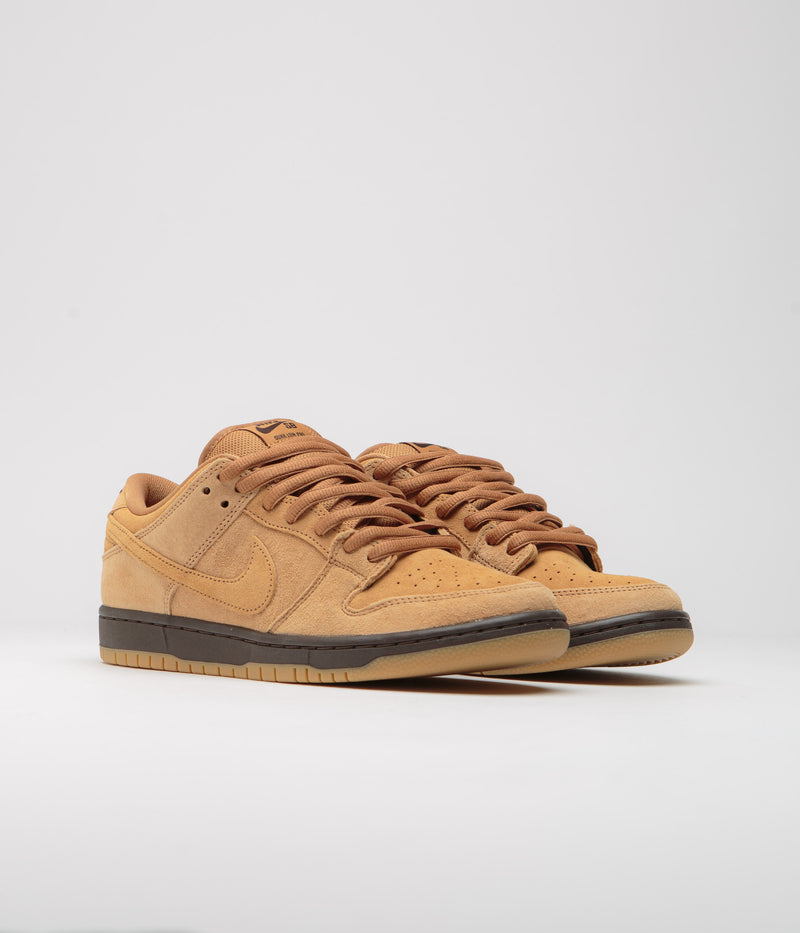 Nike SB Dunk Low Pro 'Wheat' Shoes in Flax and Flax and Flax - Baroque Brown