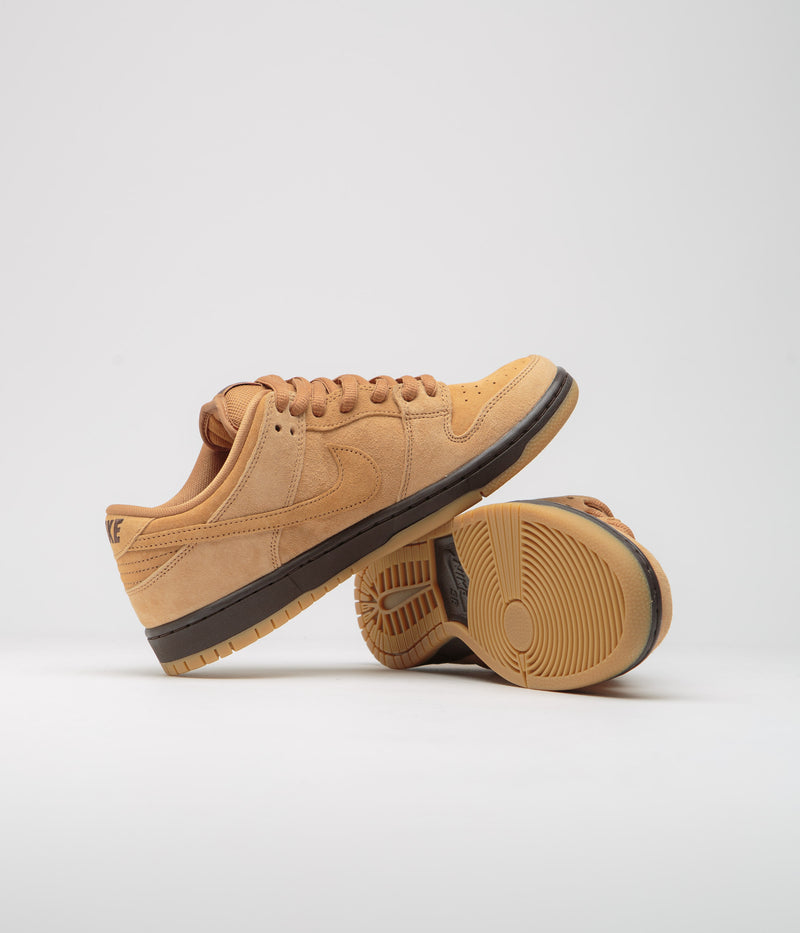 Nike SB Dunk Low Pro 'Wheat' Shoes in Flax and Flax and Flax - Baroque Brown
