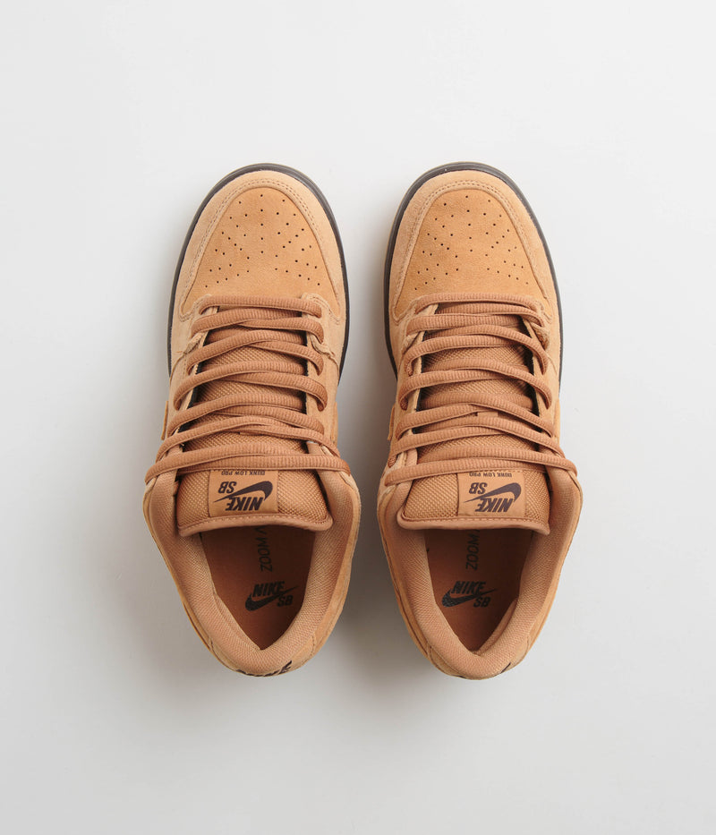 Nike SB Dunk Low Pro 'Wheat' Shoes in Flax and Flax and Flax - Baroque Brown