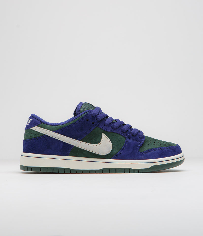 Nike SB Dunk Low Pro 'Wildcard' Shoes in Deep Royal Blue and Sail and Vintage Green