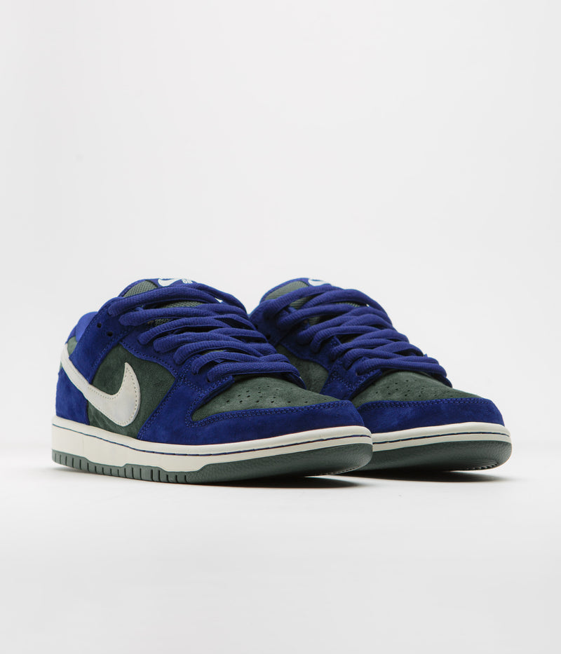 Nike SB Dunk Low Pro 'Wildcard' Shoes in Deep Royal Blue and Sail and Vintage Green