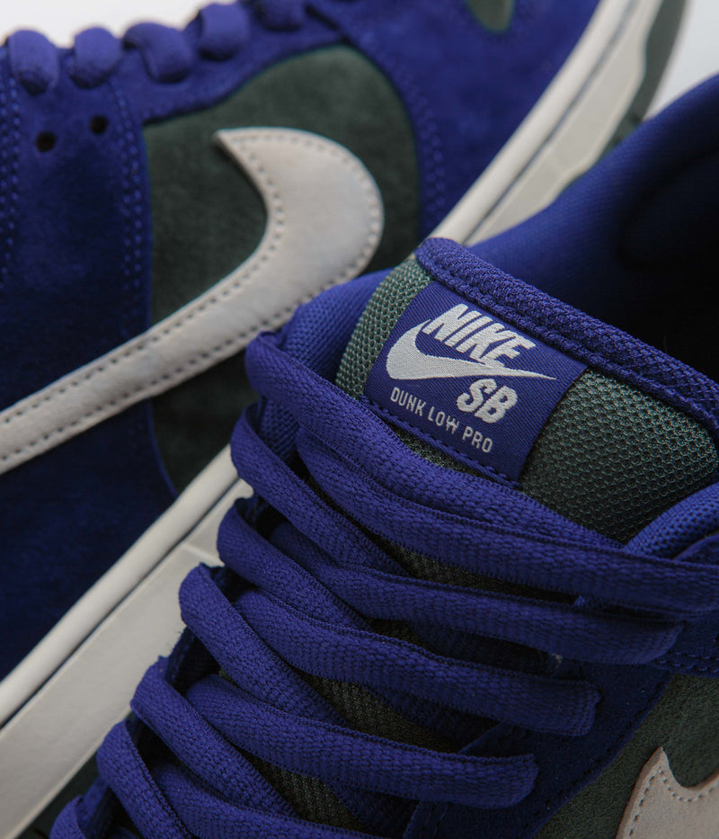 Nike SB Dunk Low Pro 'Wildcard' Shoes in Deep Royal Blue and Sail and Vintage Green