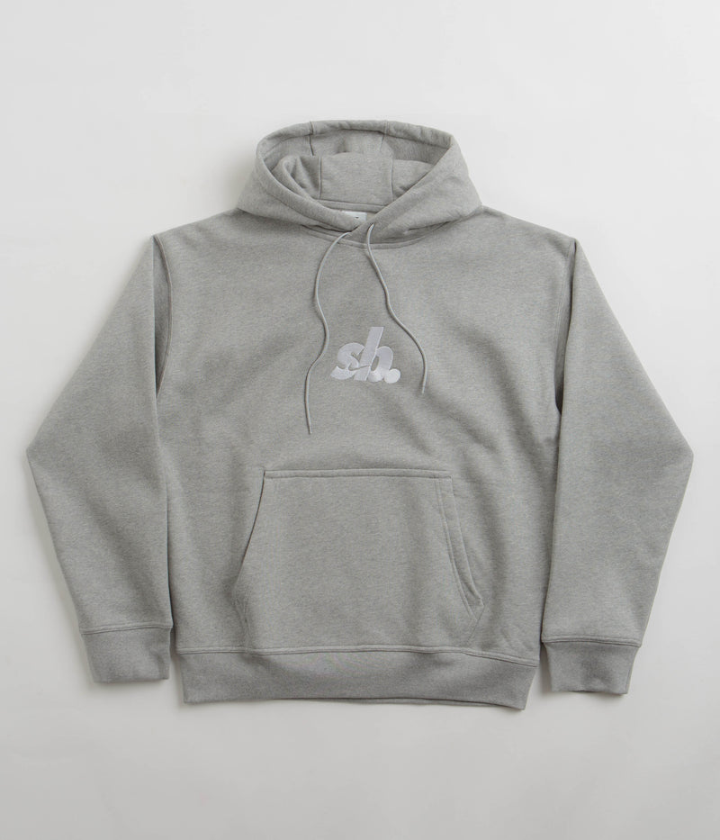 Nike SB Essential Logo Hoodie in Dark Grey Heather and White