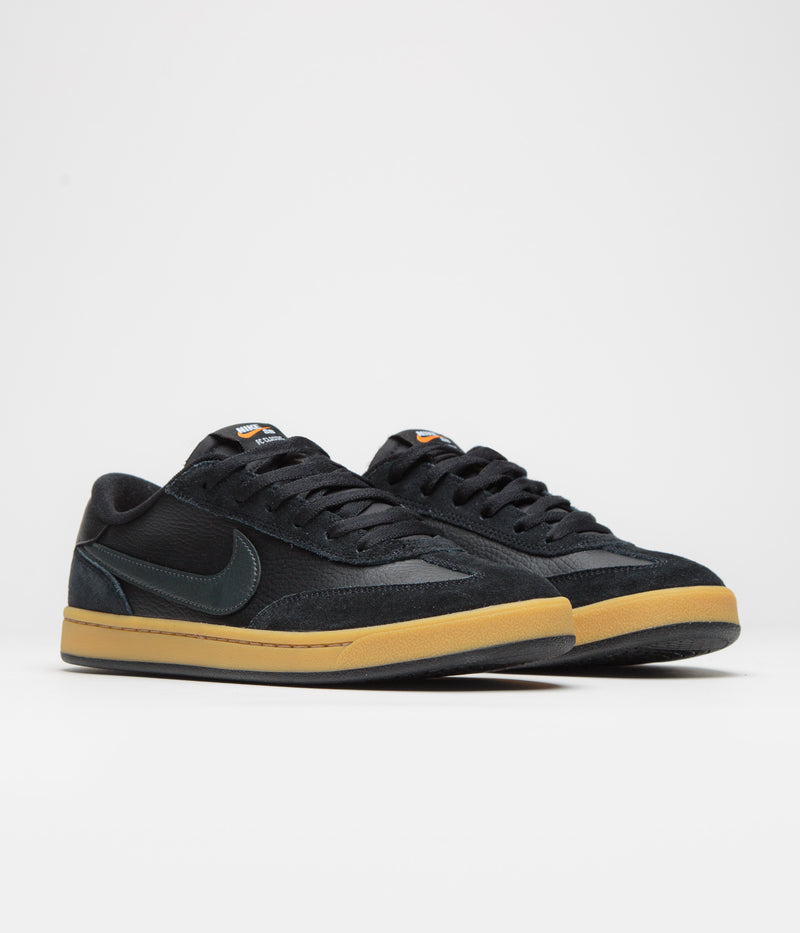 Nike SB FC Classic Shoes in Black and Anthracite and Black - Vivid Orange