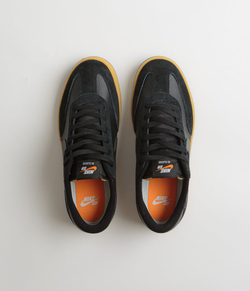 Nike SB FC Classic Shoes in Black and Anthracite and Black - Vivid Orange