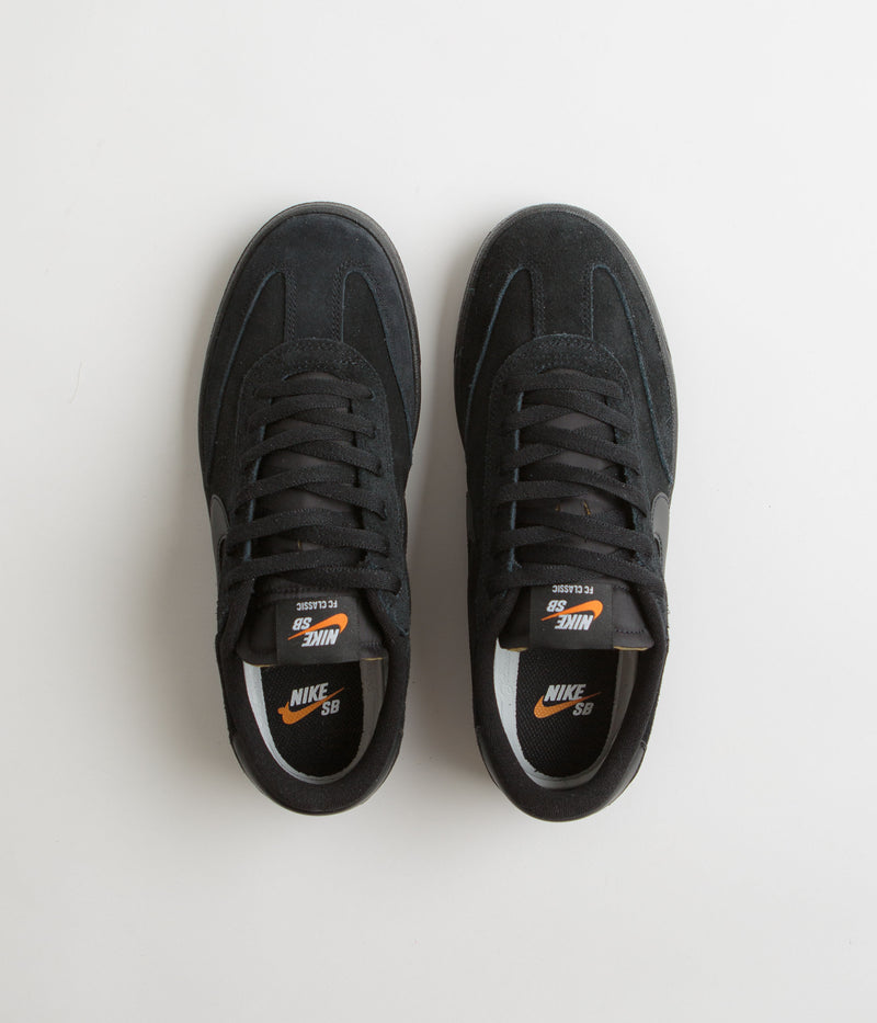 Nike SB FC Classic Shoes in Black and Black and Black - Vivid Orange