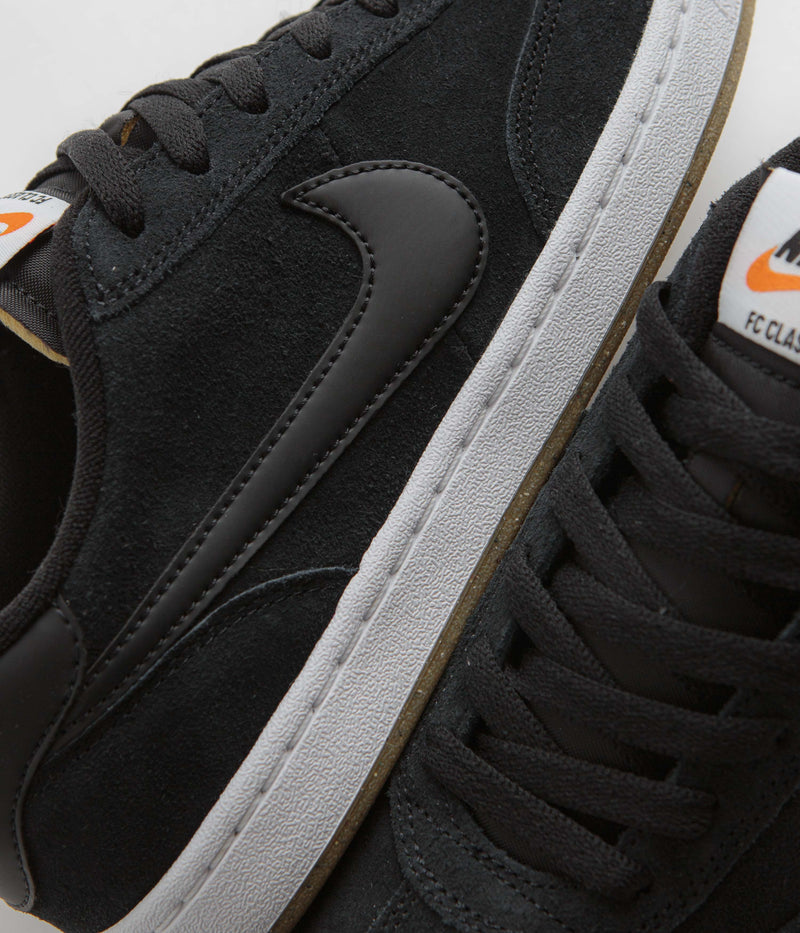 Nike SB FC Classic Shoes in Black and Black and White - Vivid Orange