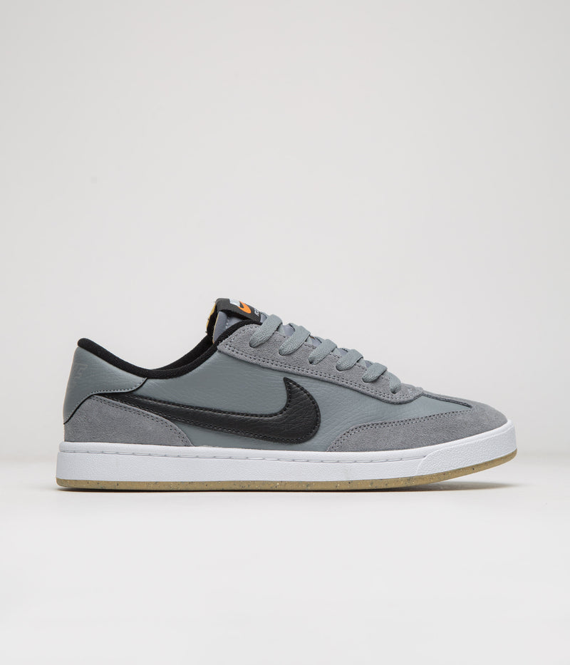 Nike SB FC Classic Shoes in Cool Grey and Black and White - Vivid Orange